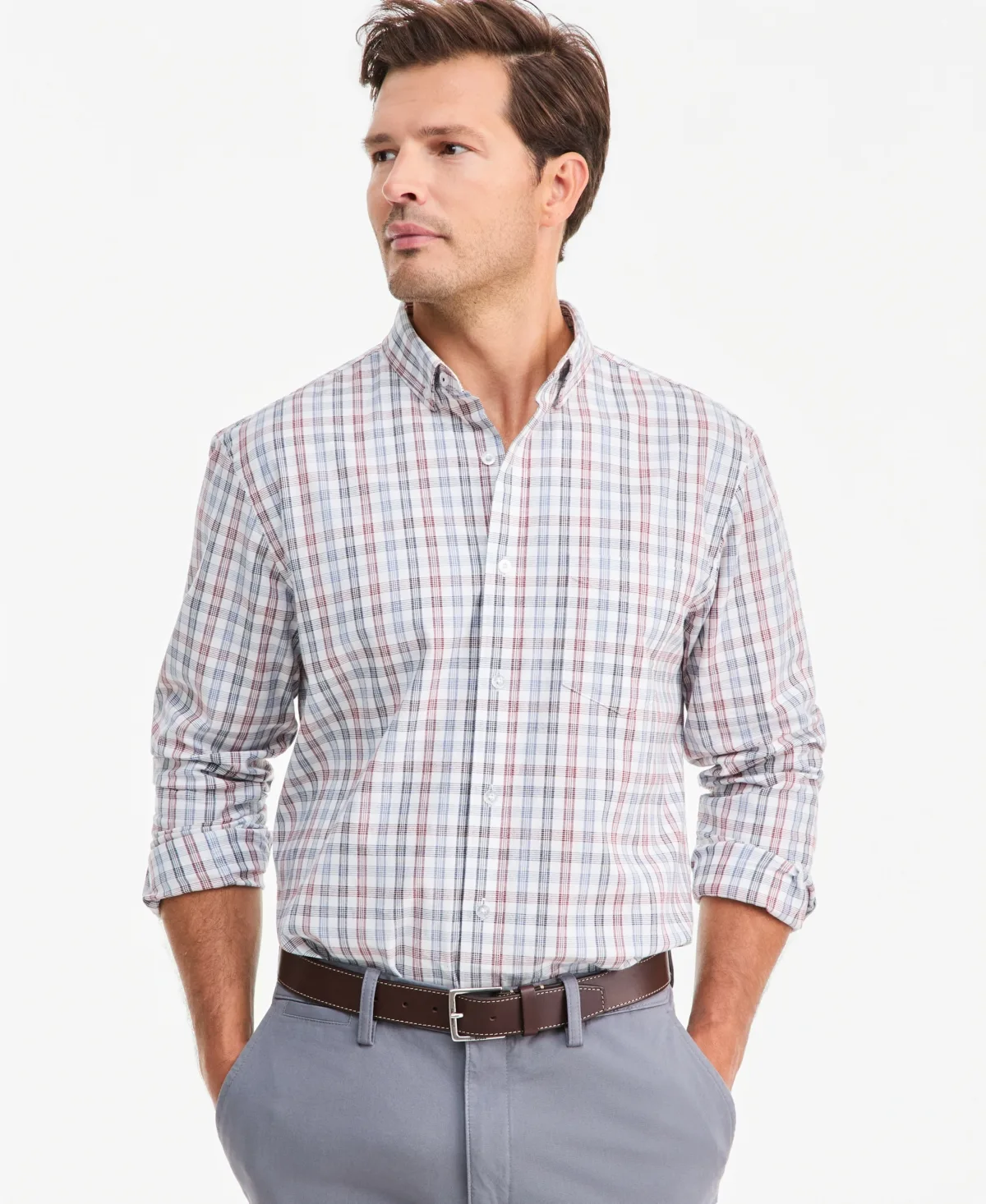 Plaid Button-Down Shirt by Club Room