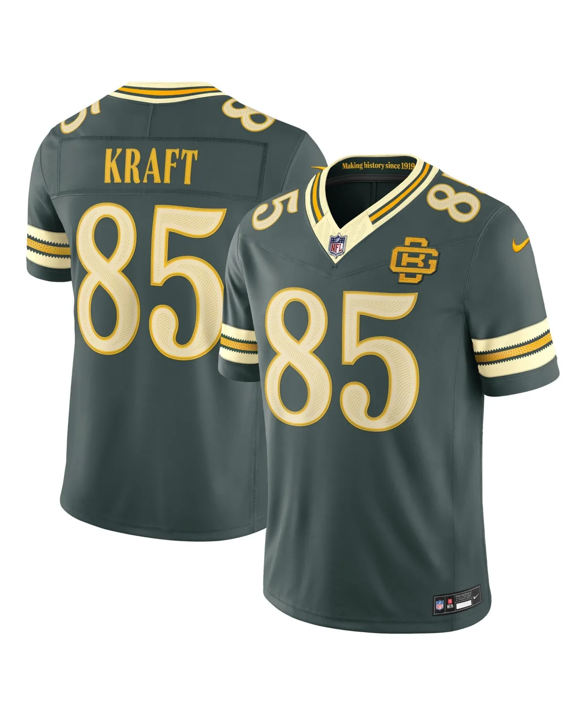 Tucker Kraft Green Bay Packers 2026 Rivalries Collection Vapor F.u.s.e Stitched Limited Jersey by Nike
