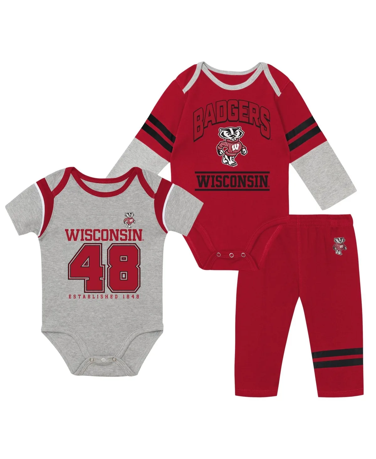 Screen-Printed Bodysuits and Pants 3-Piece Set by Outerstuff
