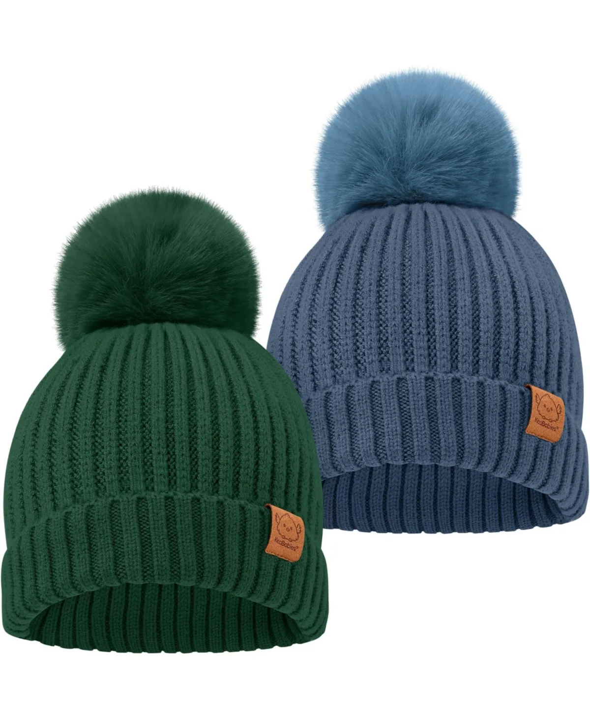 2pk Baby Hats Baby Beanies Newborn Hats Baby Winter Hat 0-6 Months Infant Hat by Keababies