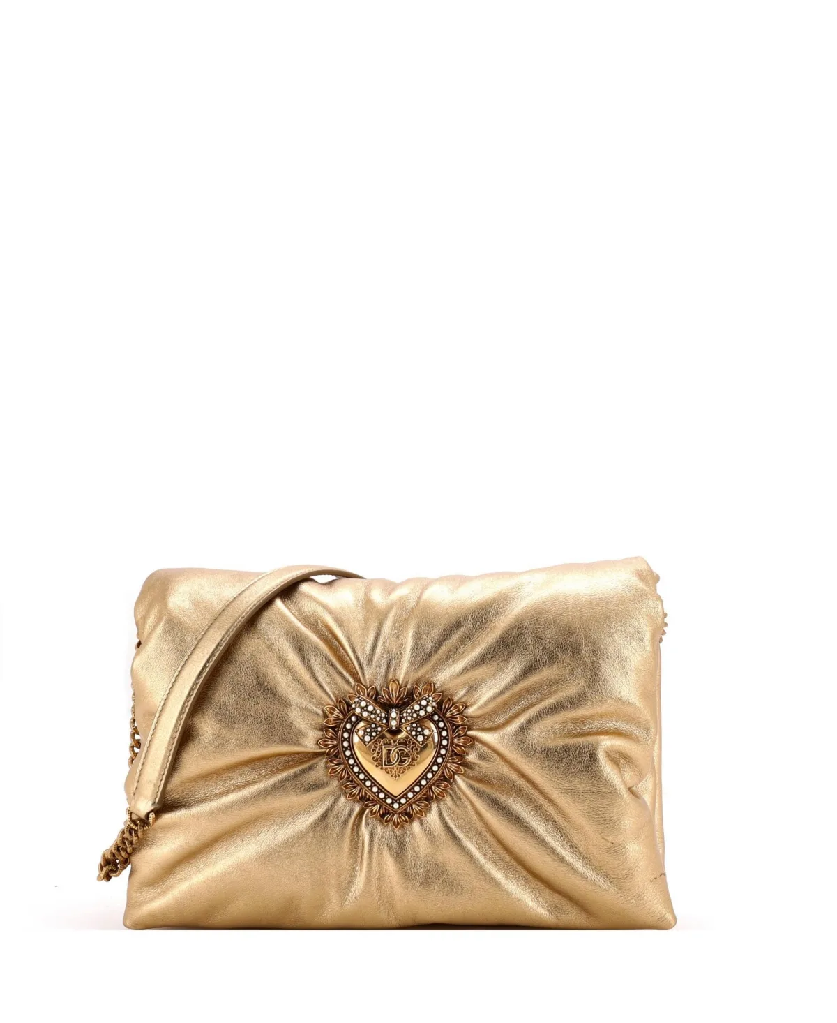 Pre-Owned Medium Devotion Soft Flap Shoulder Bag Leather by Dolce & Gabbana