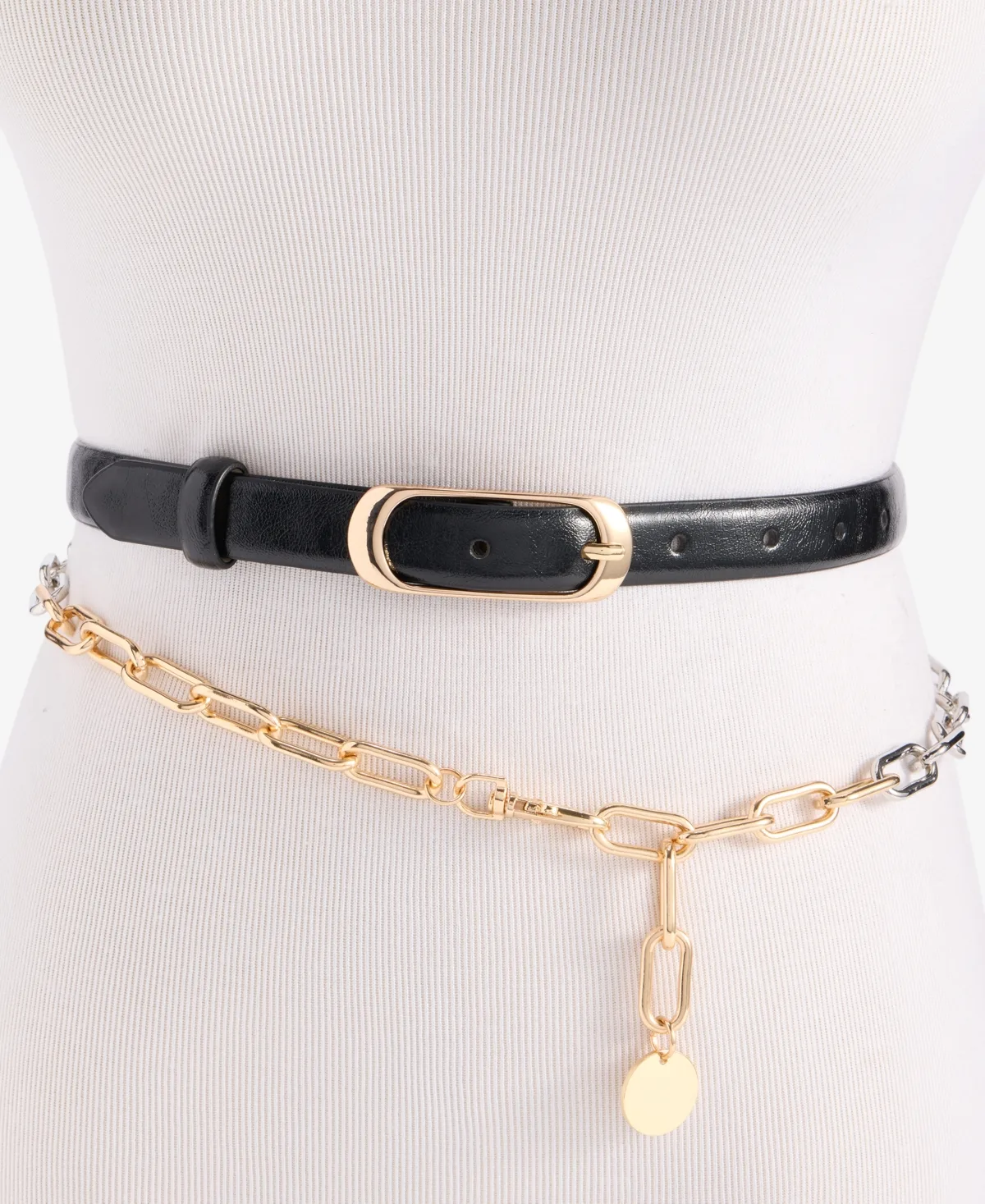 Chain & Centerbar Belts, 2-Piece Set by INC International Concepts