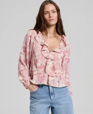 Ruffled Peplum Top by And Now This