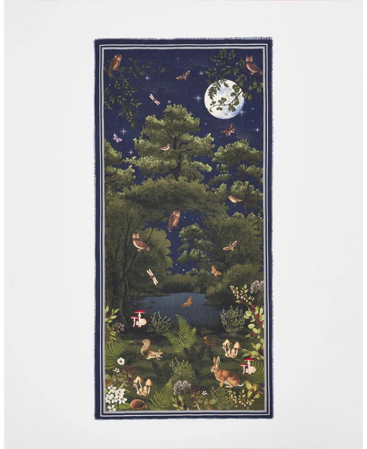 Woodland Meadow Large Rectangle Scarf by Fable England