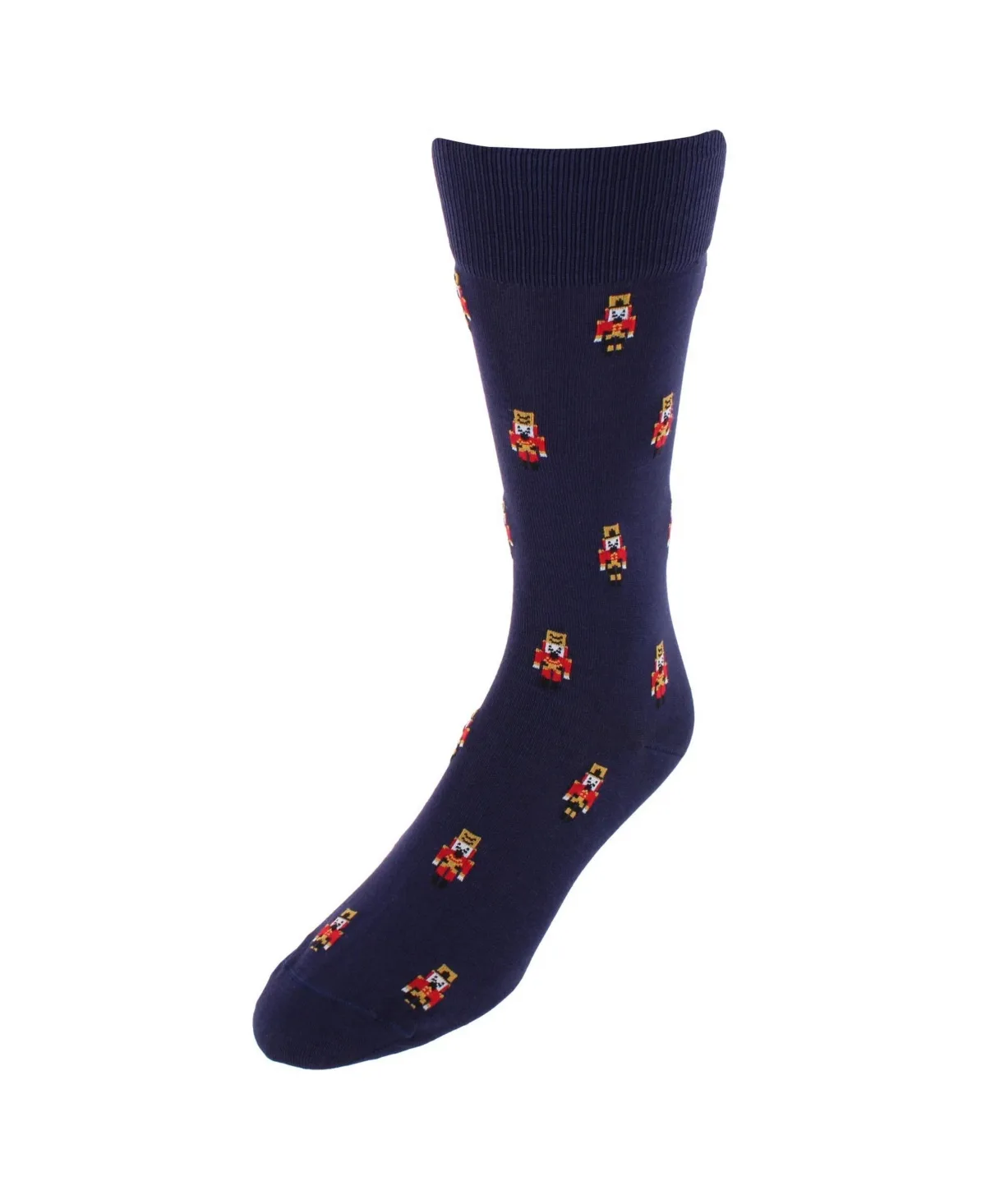 Nutcracker Army Holiday Mid-Calf Mercerized Cotton Socks (1 Pair) by Trafalgar