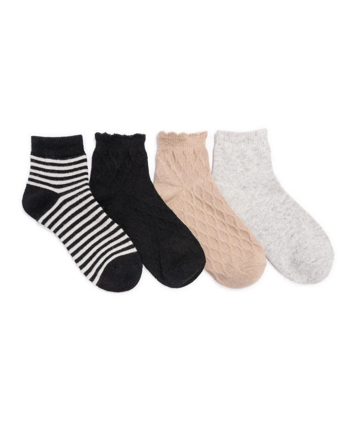 4 Pair Pack Mini Crew Wool Blend Socks by MUK LUKS