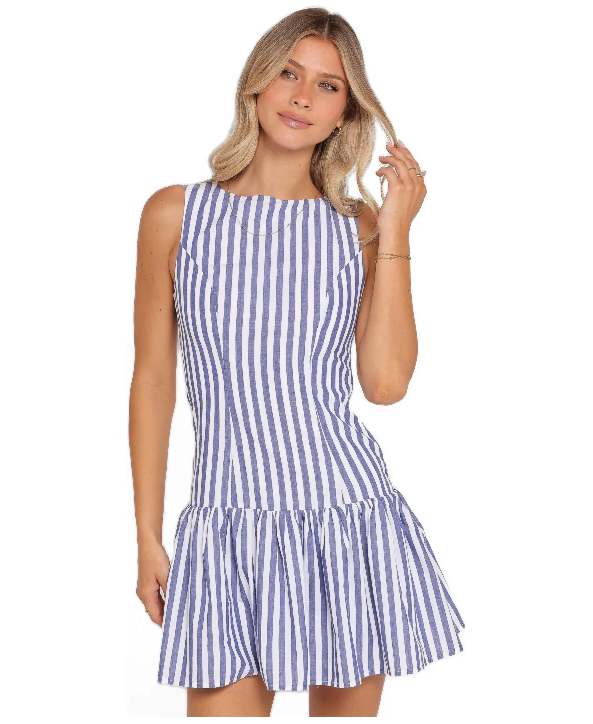 Petal and Pup Marella Ruffle Stripe-Print Mini Dress by Petal and Pup