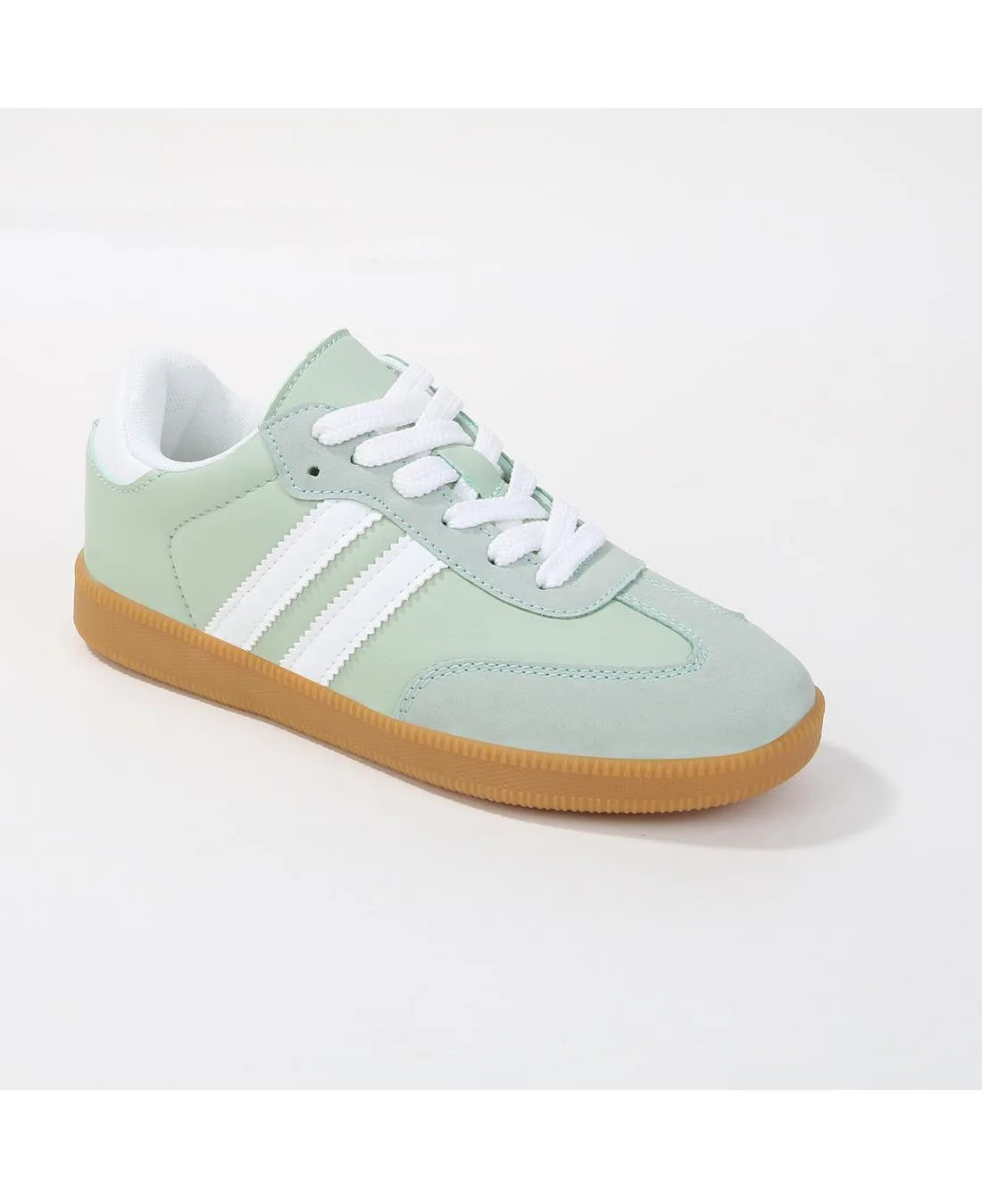 Berness Lisa Retro Stripe Gum Sole Sneakers by Berness