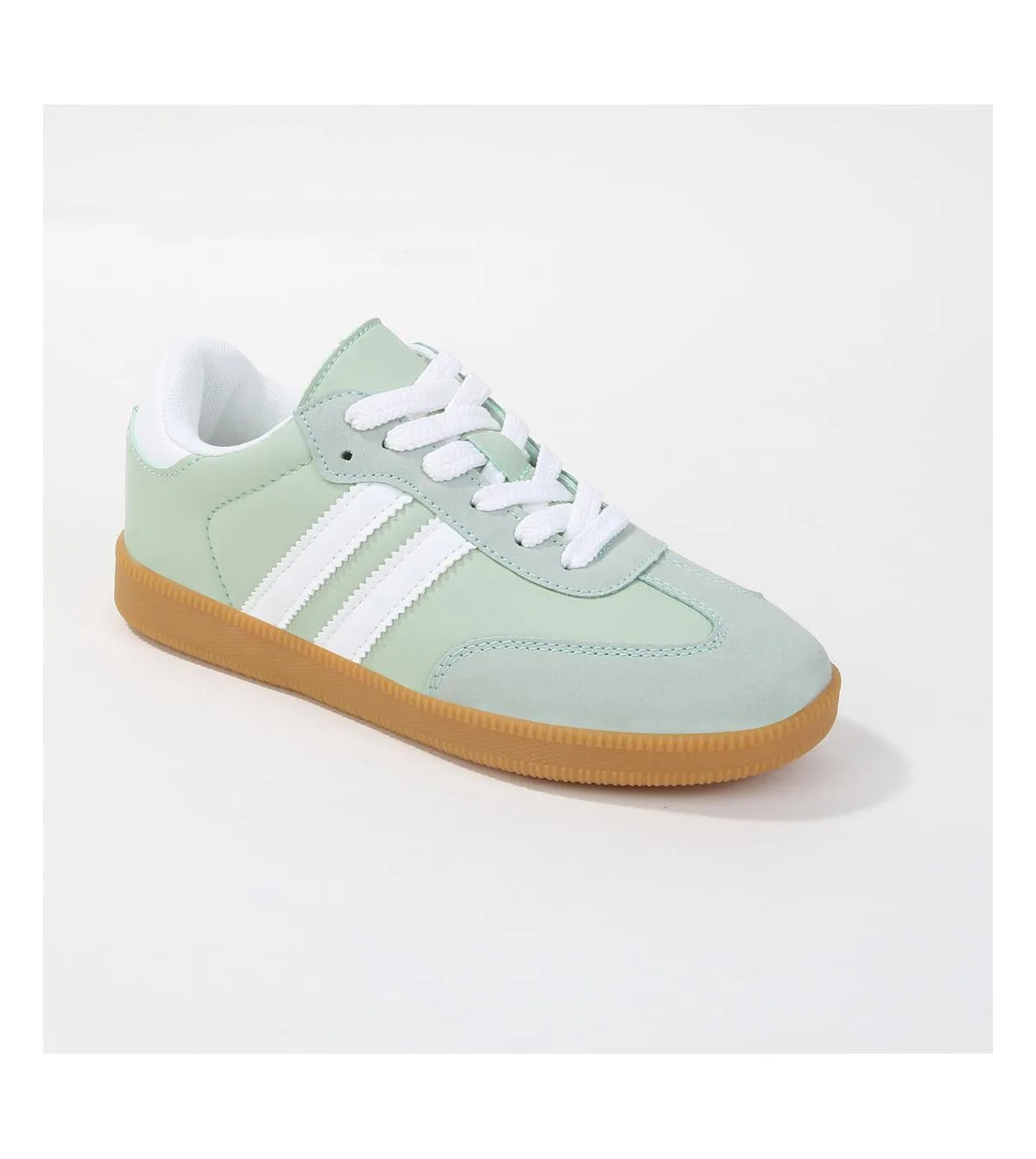 Berness Lisa Retro Stripe Gum Sole Sneakers by Berness