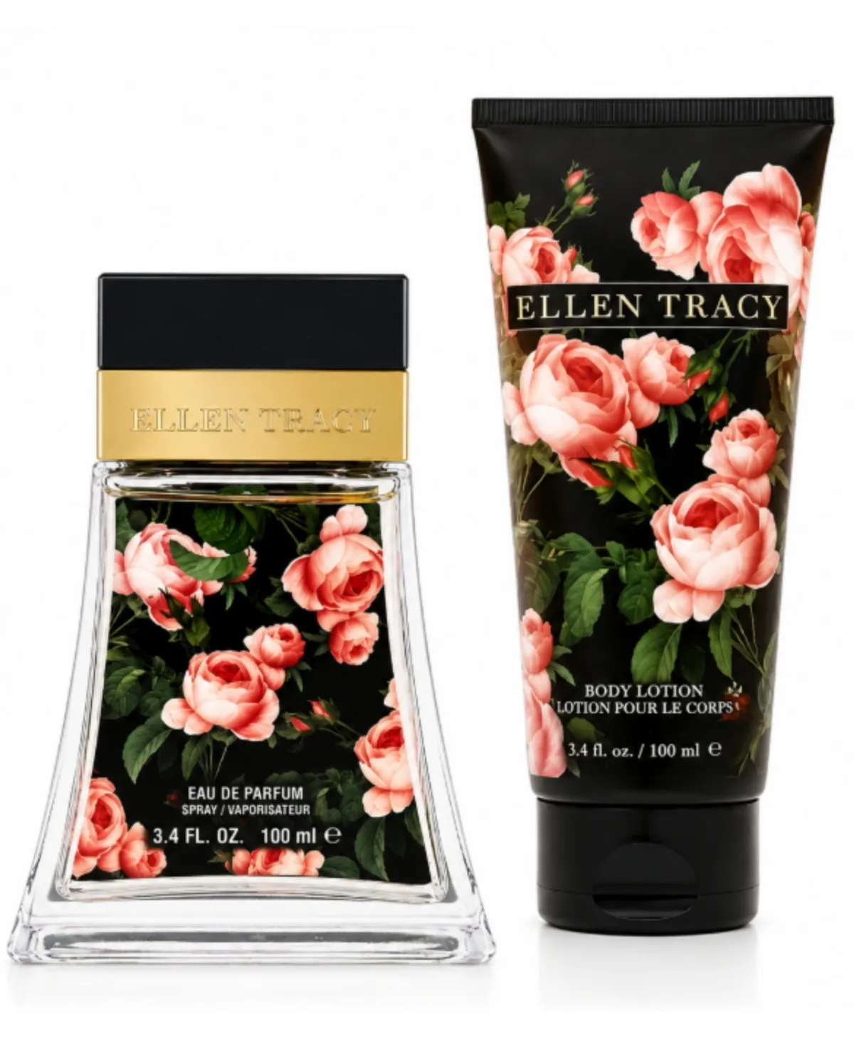 Black Courageous Eau De Parfum Spray and Body Lotion Set, 3.4 Fl oz by Ellen Tracy