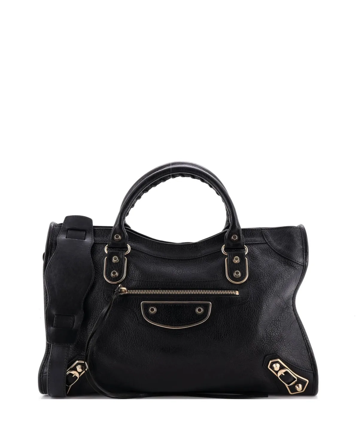 Pre-Owned Medium City Classic Metallic Edge Bag Leather