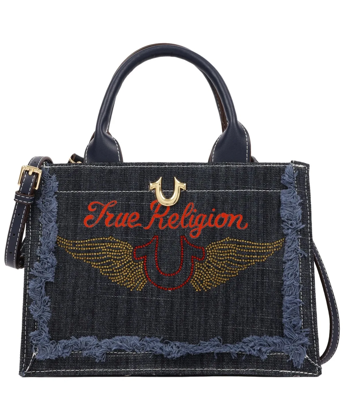 Denim Moto Frayed Tote Bag by True Religion