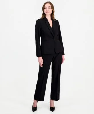 One Button Short Shoulder Padded Blazer by Tahari