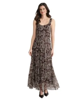 Printed Multi Tier Maxi Dress by Jones New York