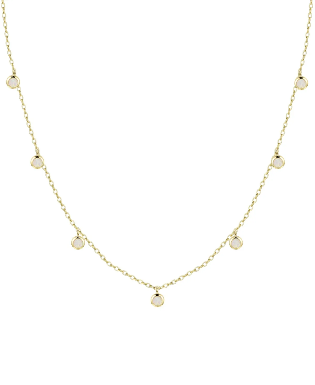 Dew Drops Necklace with Lab Grown Opal