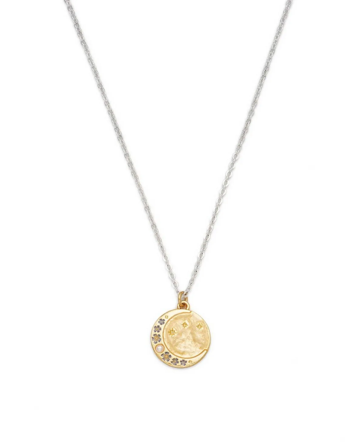 Selene Moon and Periwinkle Necklace