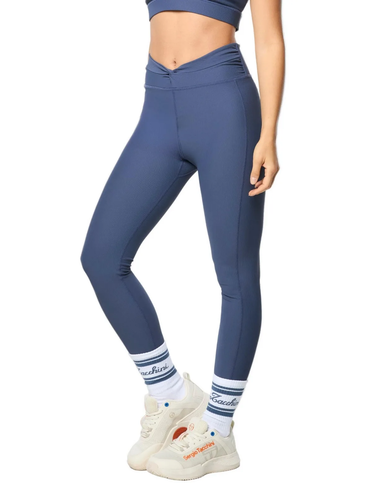 Giulia High-Waisted Ribbed Ottoman Leggings by Sergio Tacchini