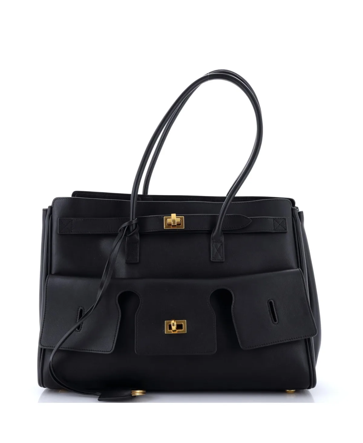 Bel Air Medium Laptop-Compatible Leather Tote, 14W x 11H x 6D
