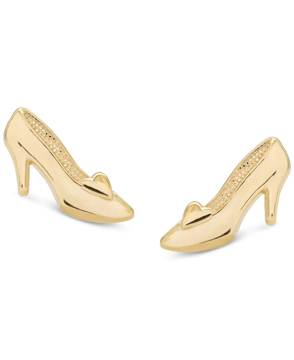 Cinderella Slipper Stud Earrings in 14k Gold by Disney