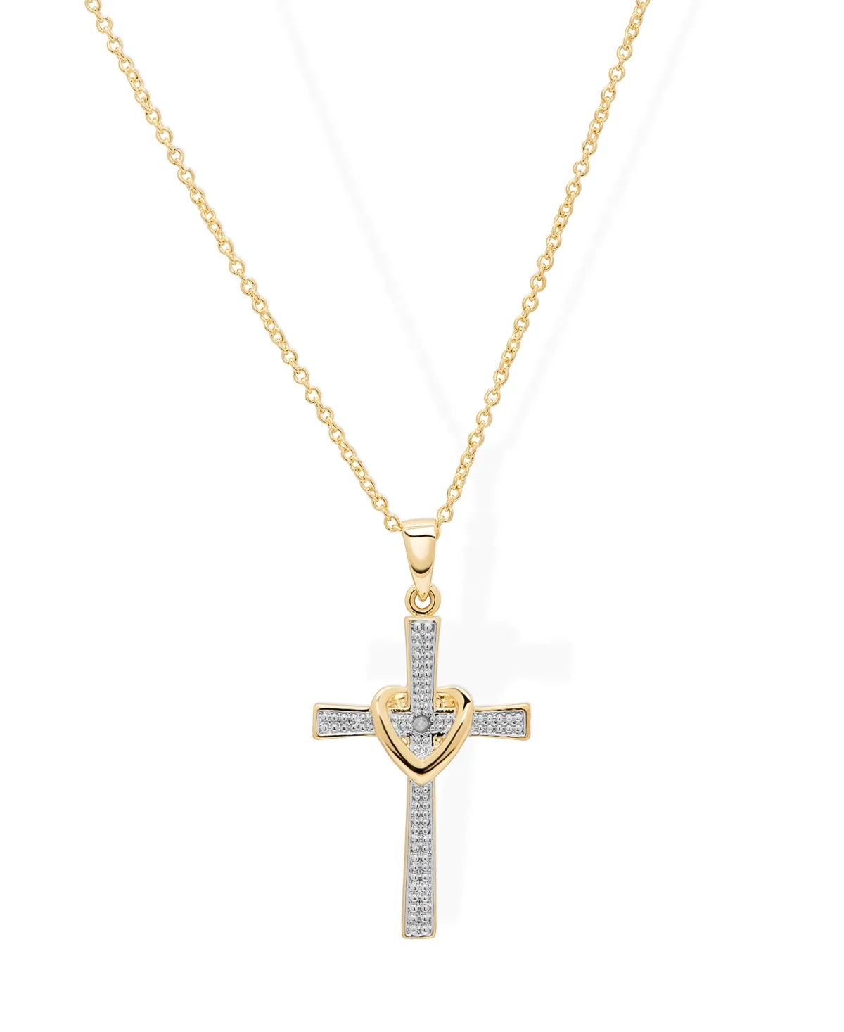 Gold-Plated Cross Pendant Necklace by Macy's