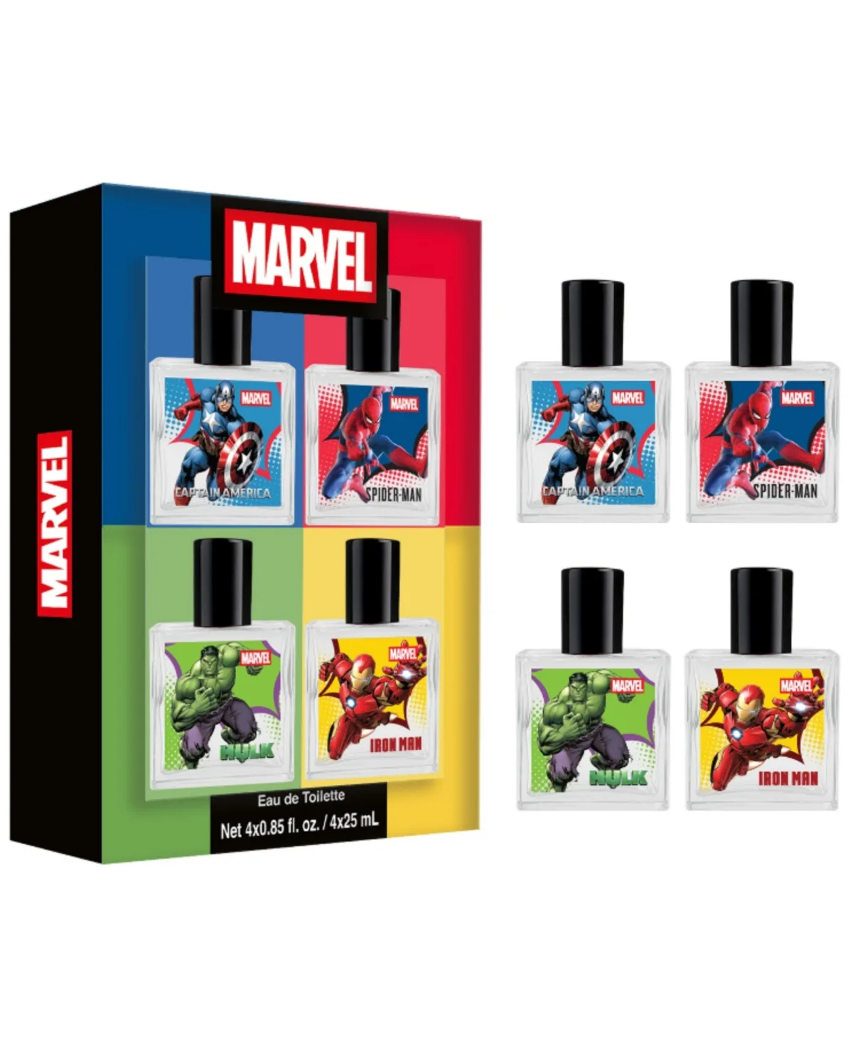 Marvel Mini Set Eau De Toilette Spray, 4 x 0.85 oz by Marvel