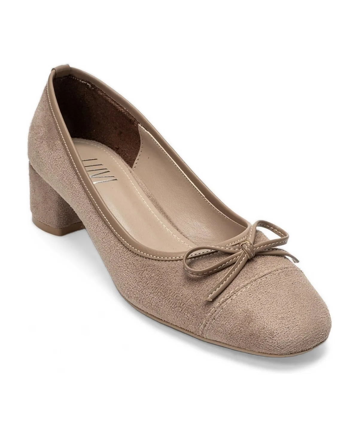 Leslie Block Heel Pump - Mink Suede by Prologue Shoes