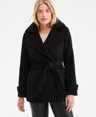 Double Breasted Belted Wrap Coat by MICHAEL Michael Kors