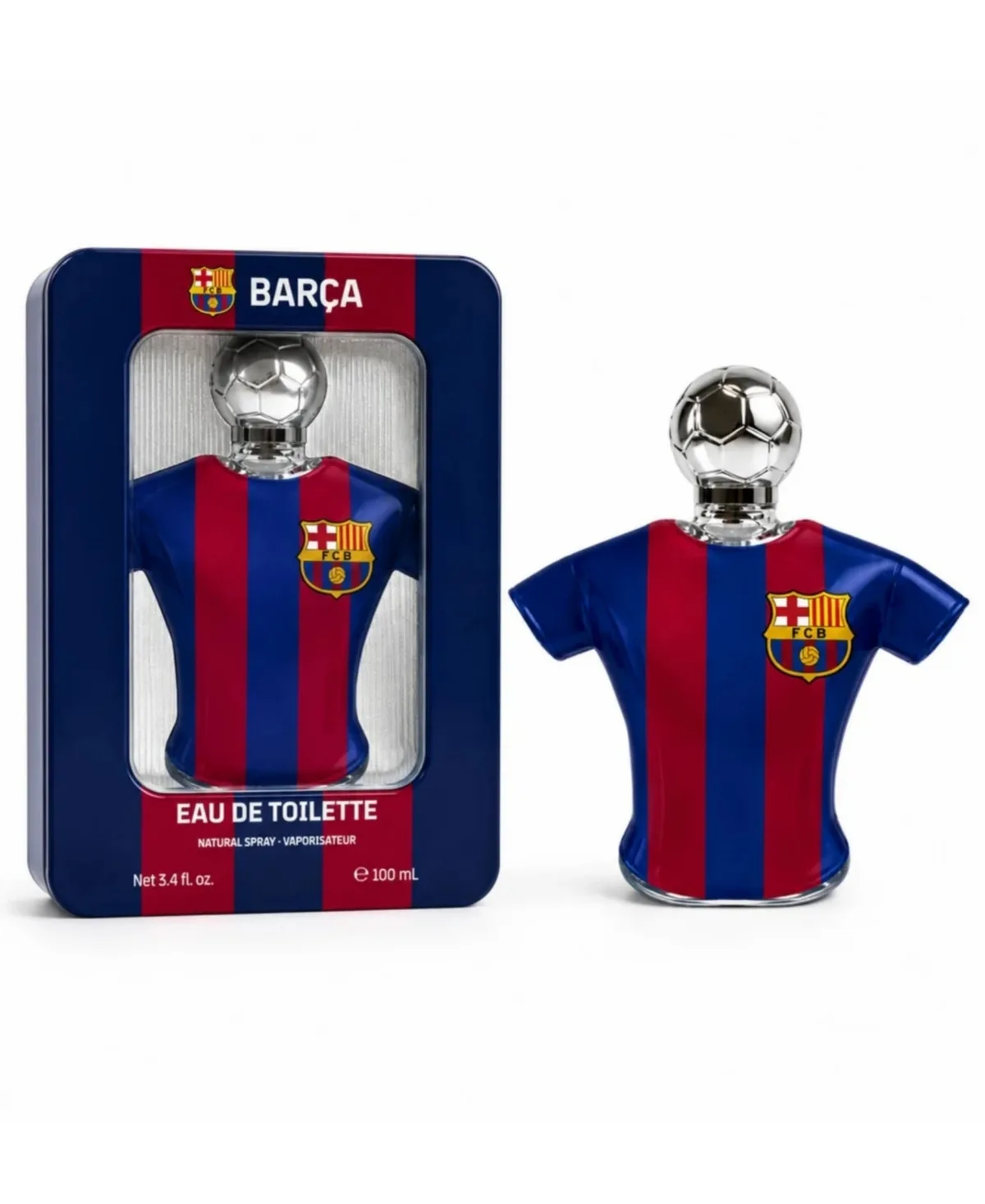 Fc Barcelona Eau De Toilette Spray with Metallic Box, 3.4 oz by Fc Barcelona