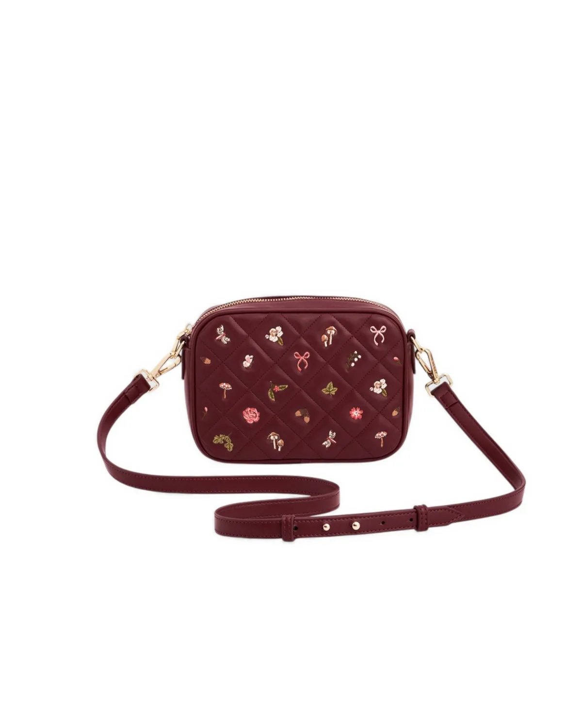 Alice Orla Embroidered Quilted Camera Bag by Fable England