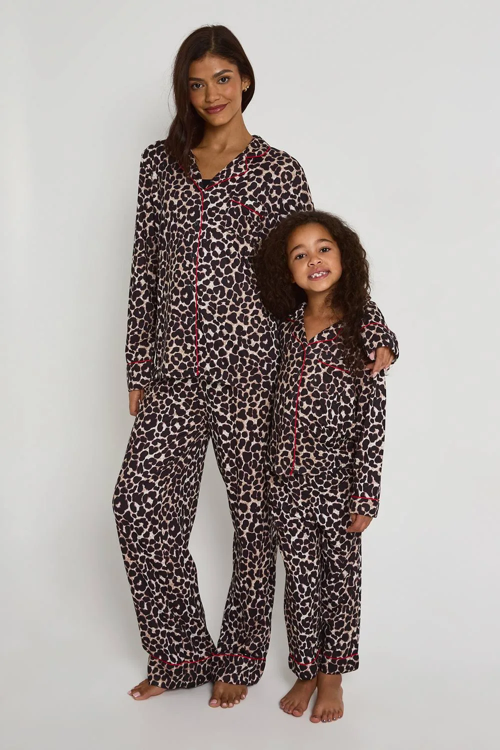 Matching Family Super Soft Leopard Print Long Sleeve Shirt & Trousers Pyjama Set by boohoo