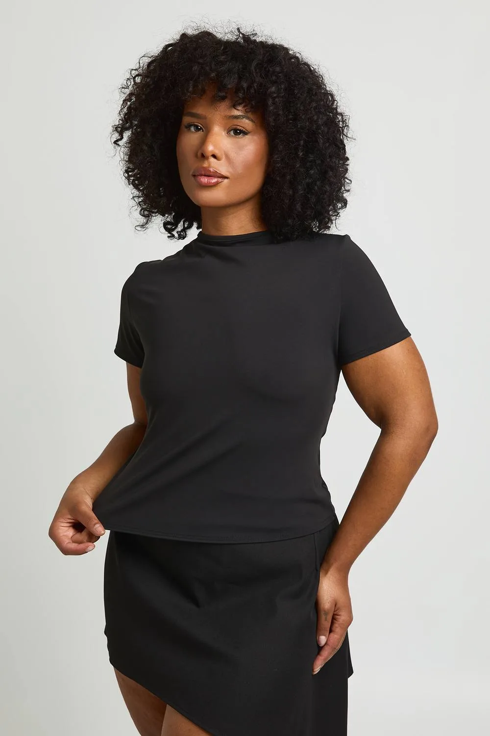 Sculpt Crew Neck Short Sleeve Top by boohoo