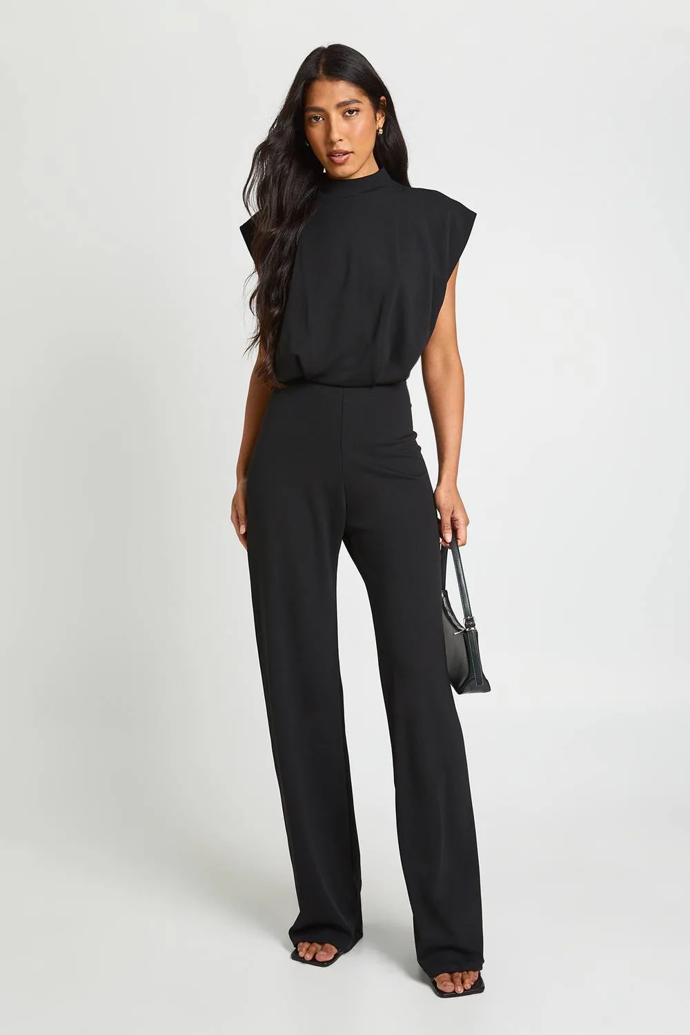 Tailored Pleat Detail Wide Leg Jumpsuit