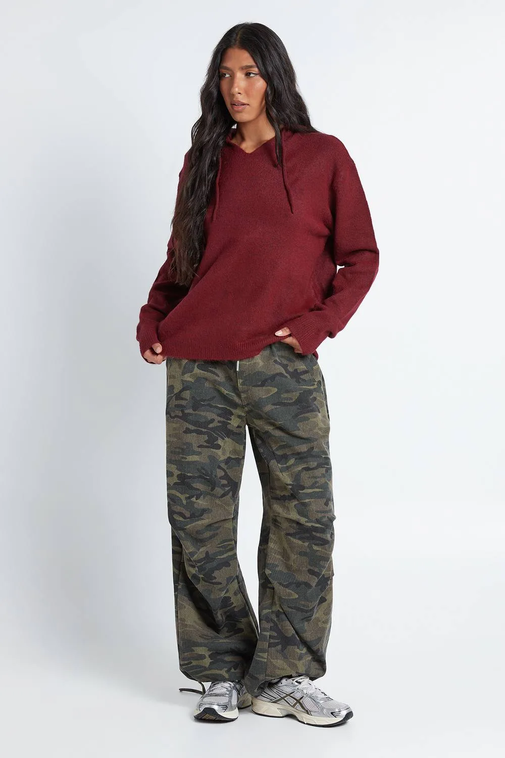 Soft Knit Oversized Hoody by boohoo