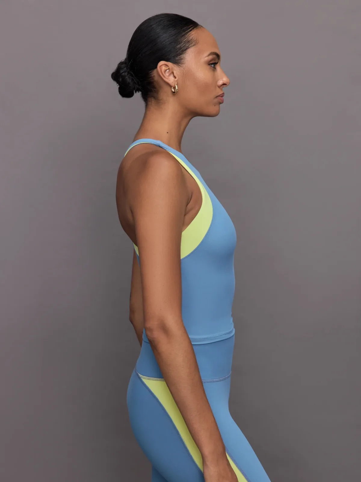 Colorblock High Neck Tank by Carbon38