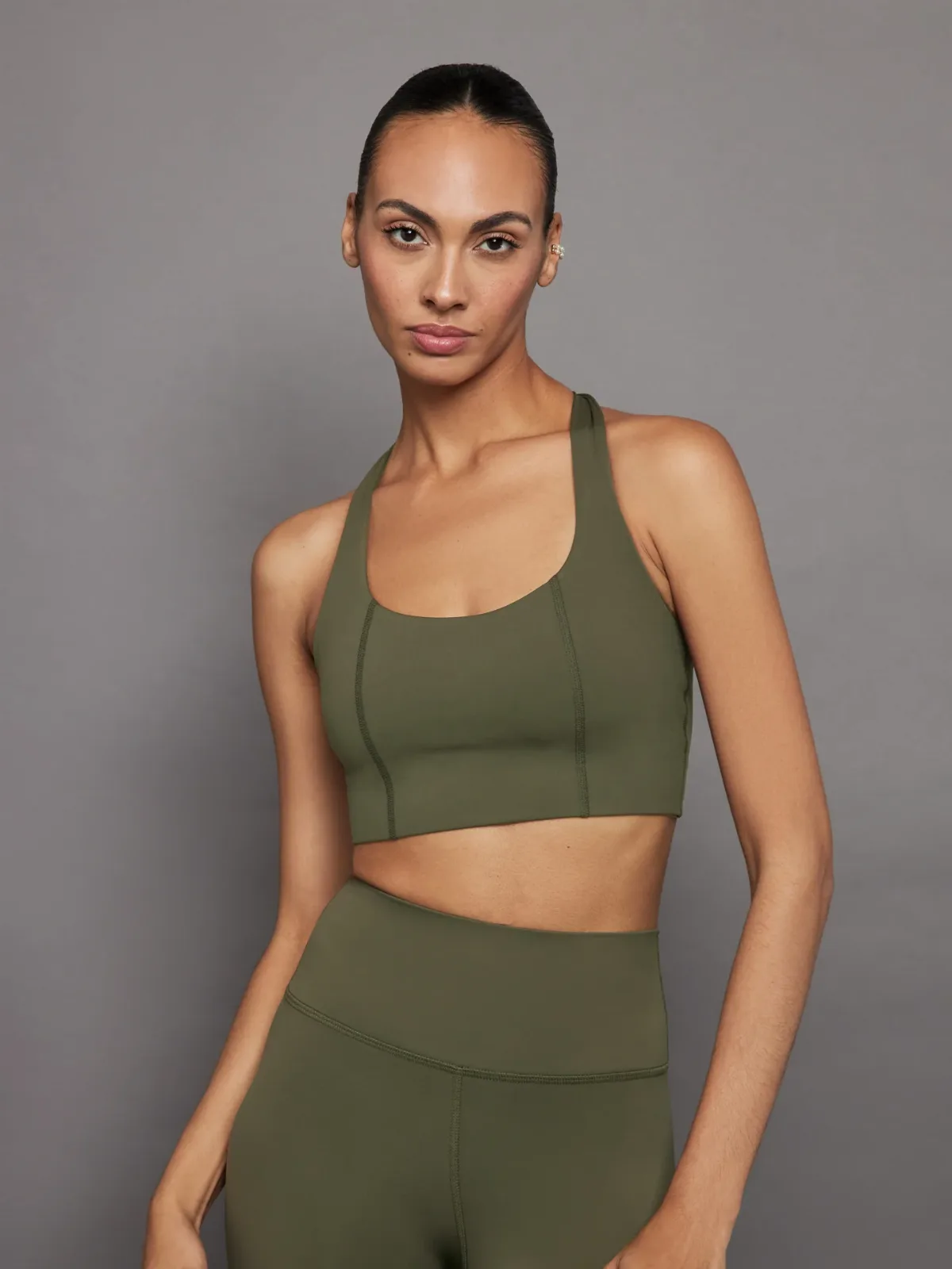T Back Bra in Diamond Compression by Carbon38
