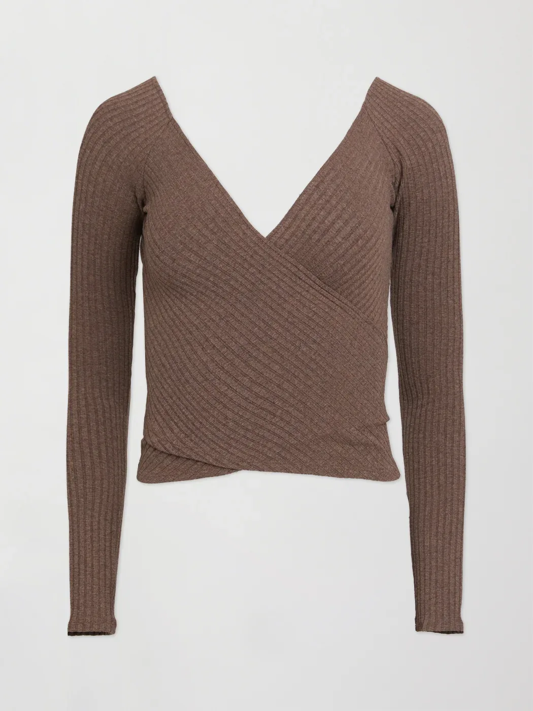 Long Sleeve Wrap Top by Carbon38
