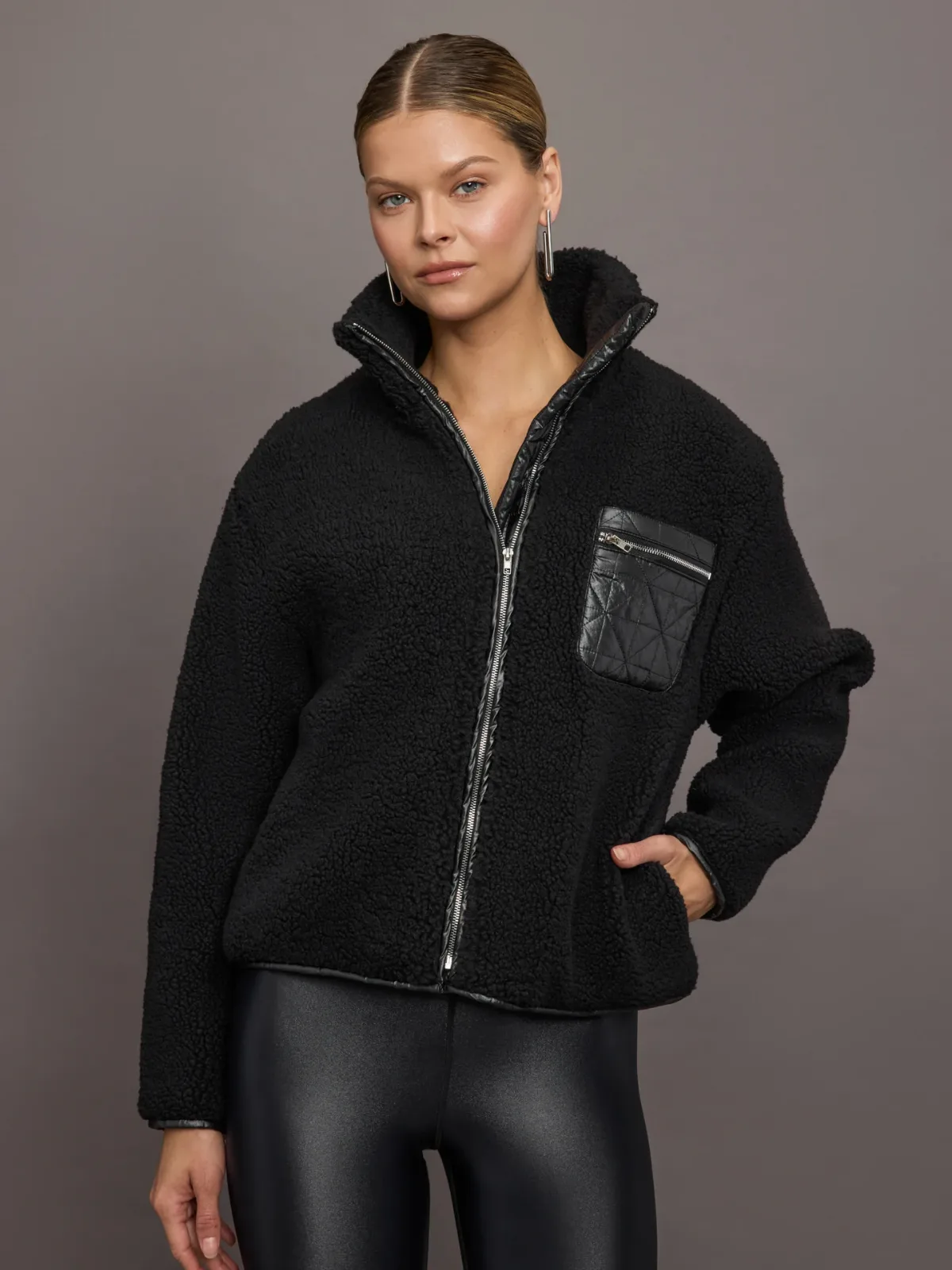 High Shine Sherpa Jacket by Carbon38