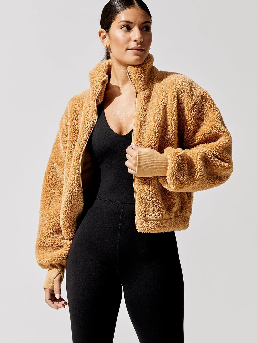 Teddy Zip Up Jacket by Carbon38