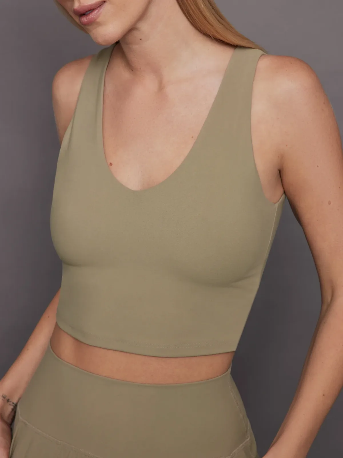 V-Neck Longline Bra by Carbon38