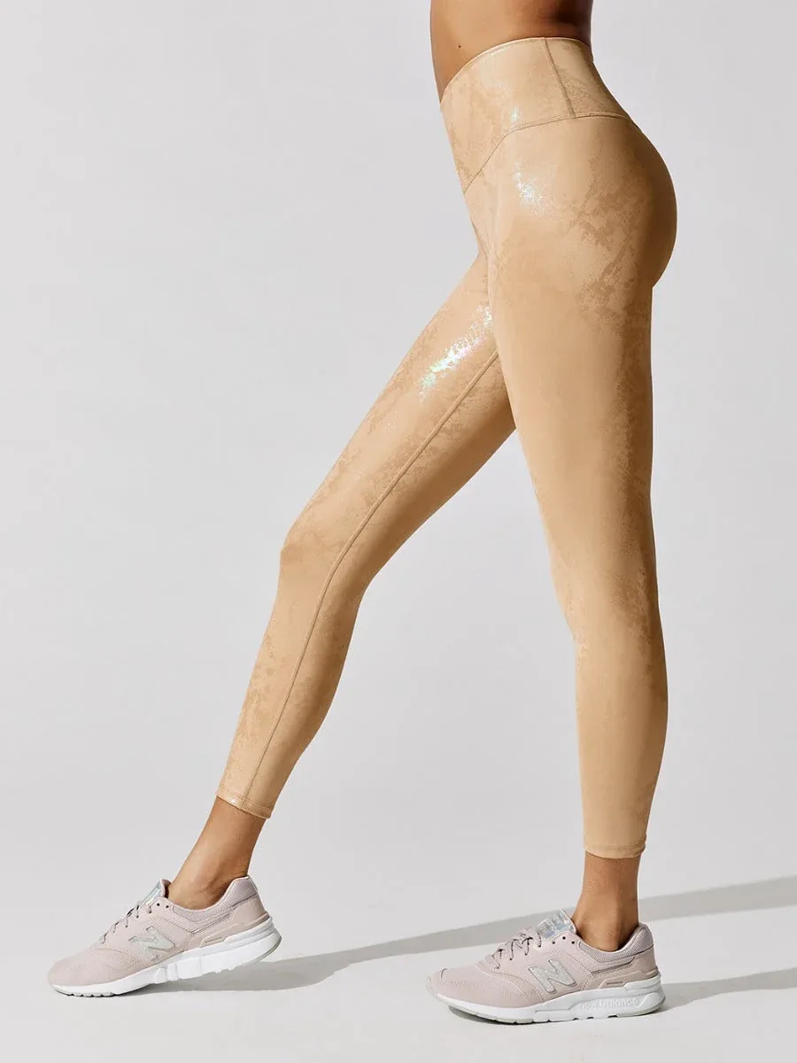 Metallic Snake High Rise 7/8 Legging by Carbon38