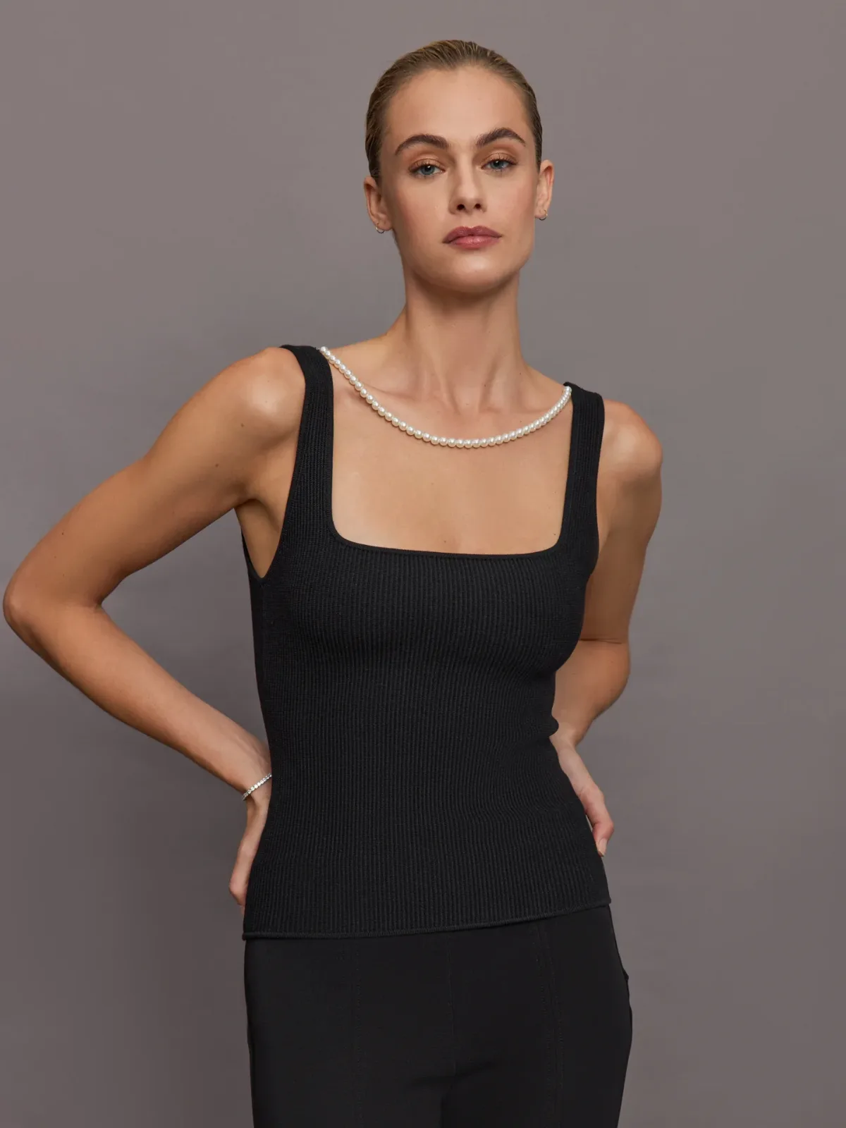 Pearl Necklace Sweater Tank