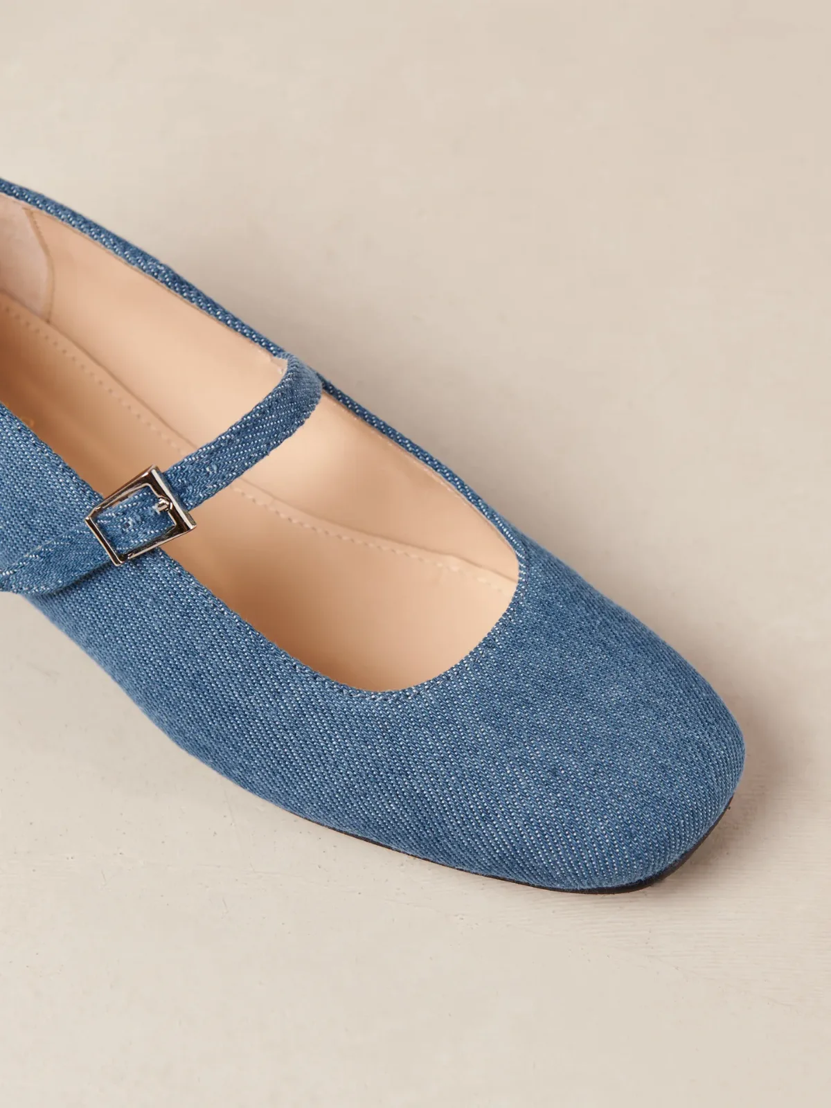 Por Do Sol Denim Ballet Flats by Alohas