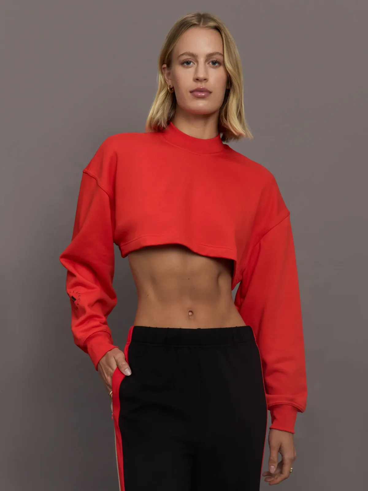 Adidas by Stella Mccartney Asmc Truecasuals Cropped Sportswear Sweatshirt by adidas