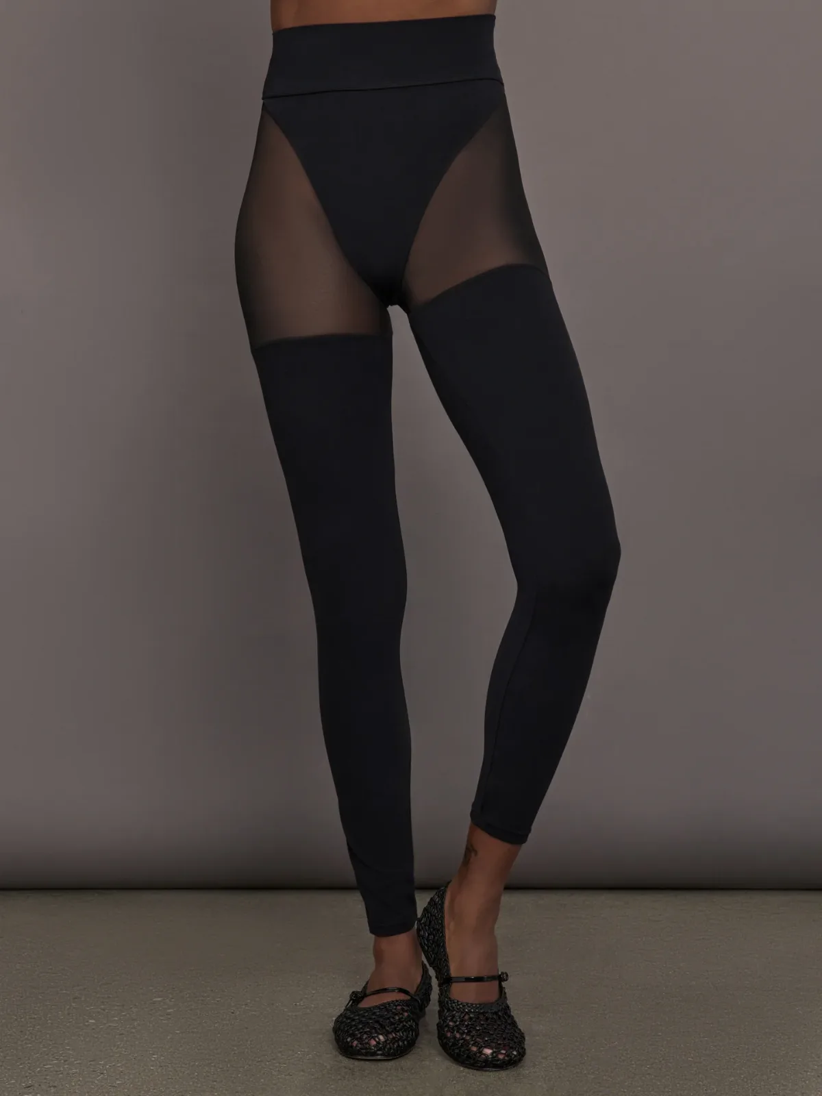 Sheer Thigh High Legging in Melt by Carbon38