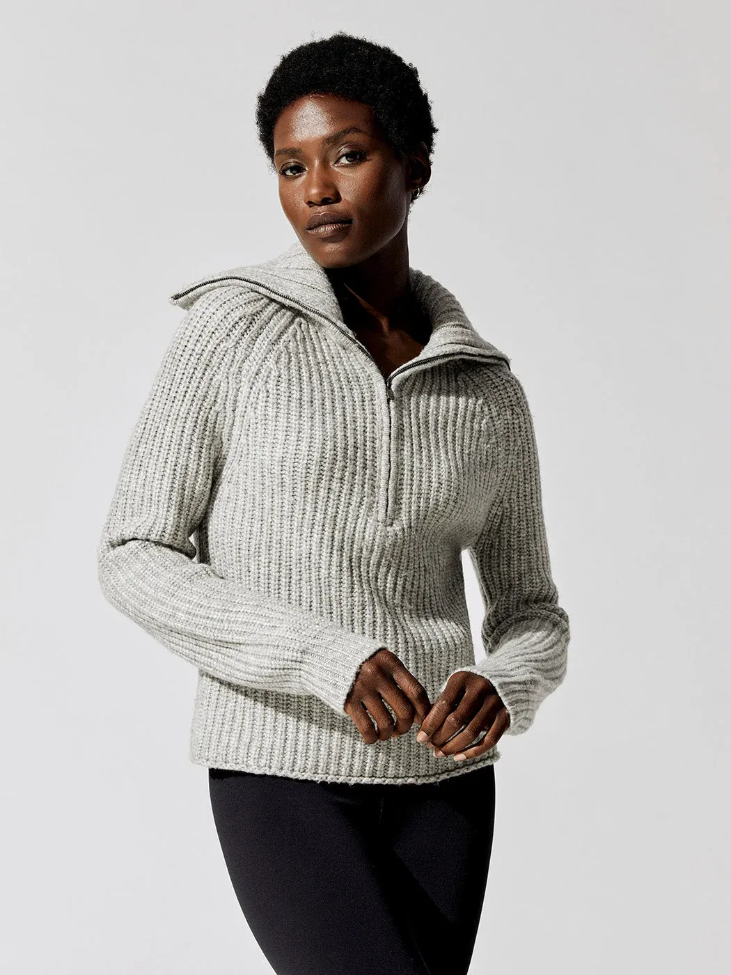 Audrey Zip-Up Sweater by Ona