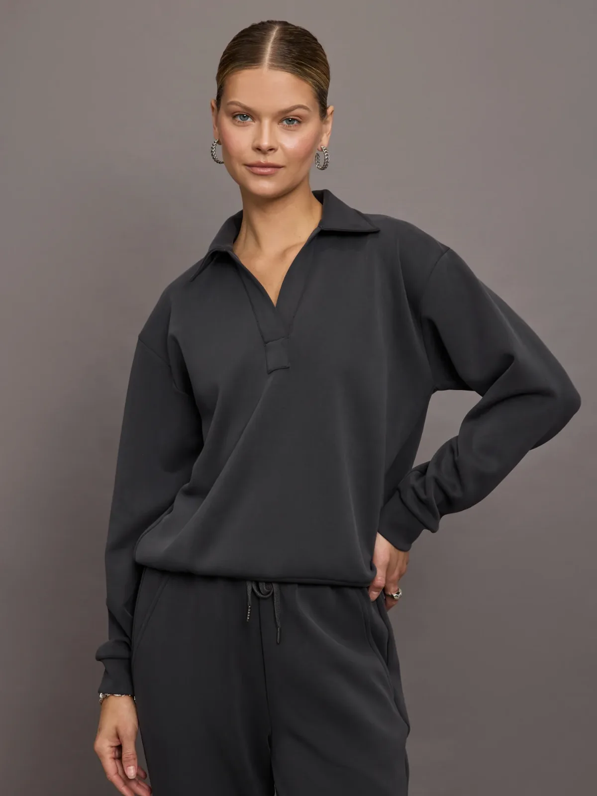 Logo Sweatshirt in Modal Luxe by Carbon38