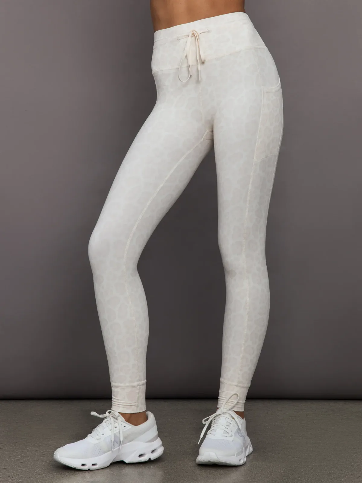 High Rise Sport Pocket Legging in Melt - Snow Leopard by Carbon38