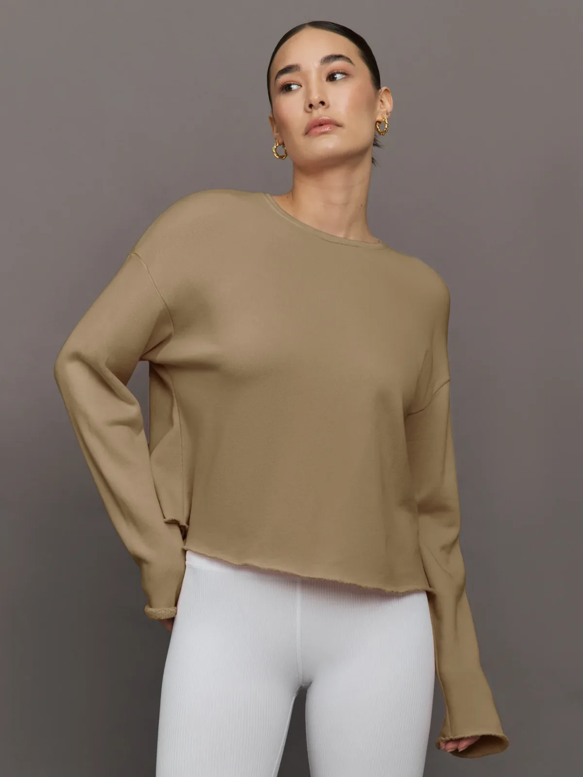 Crew Neck Sweatshirt in French Terry by Carbon38