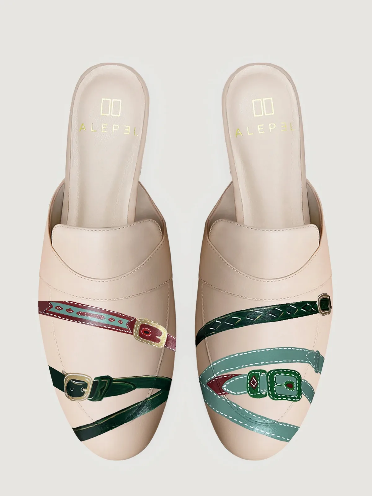 Buckle Mules by Alepel