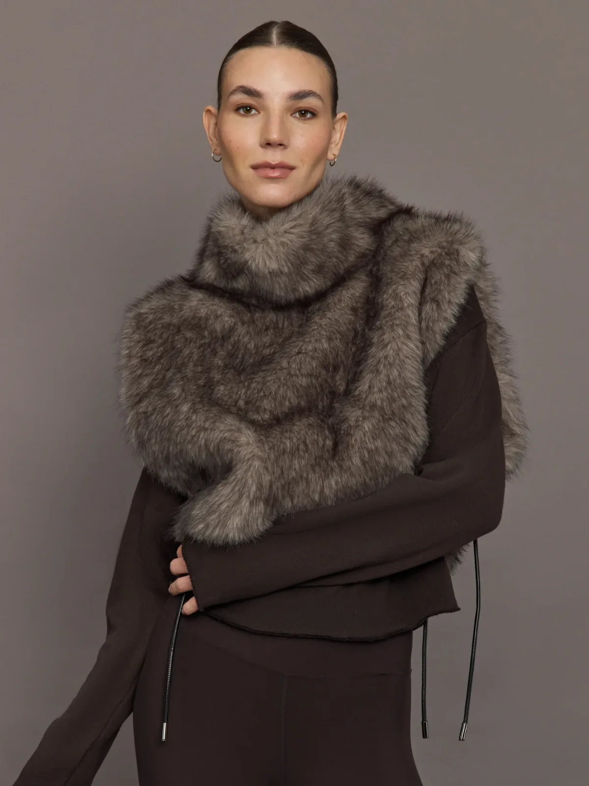 Faux Fur Pullover Vest with Side Ties by Jocelyn